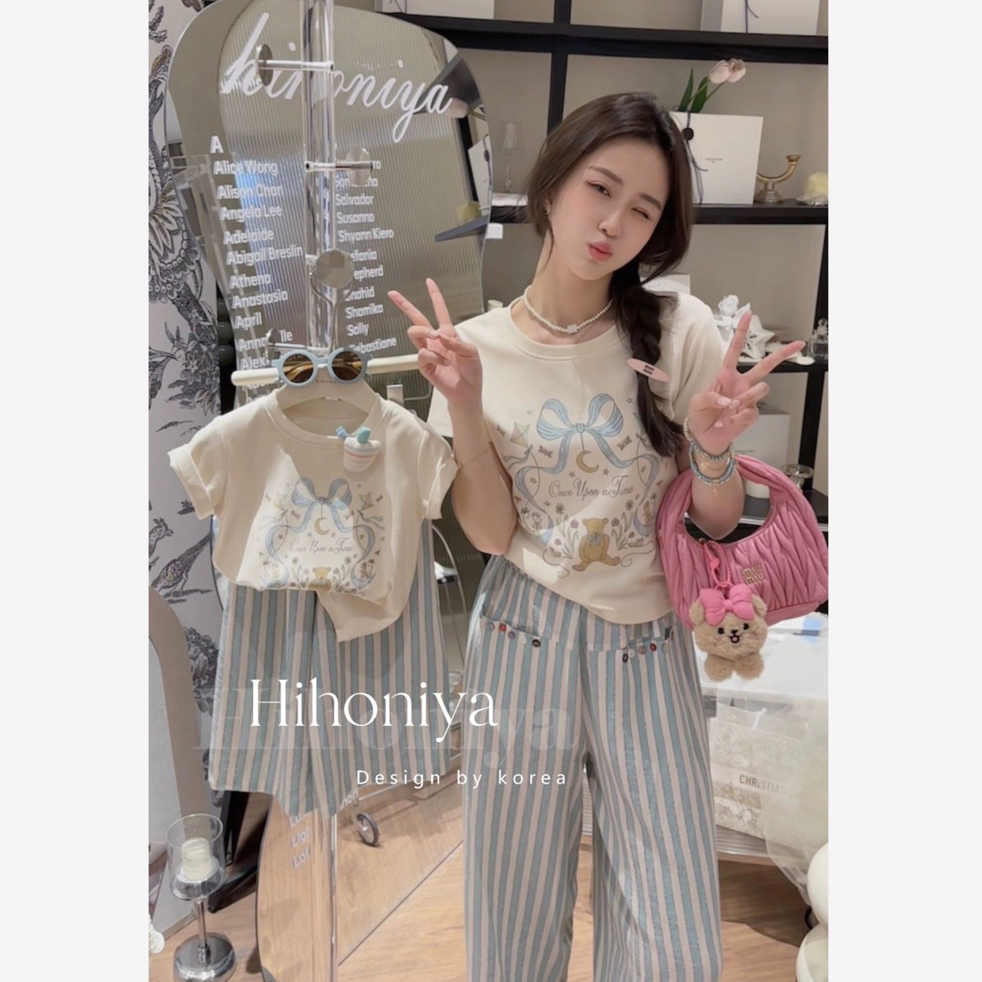 Pre order 10-14วัน ชุดคู่แม่-ลูก เซ็ทเสื้อพร้อมกางเกง