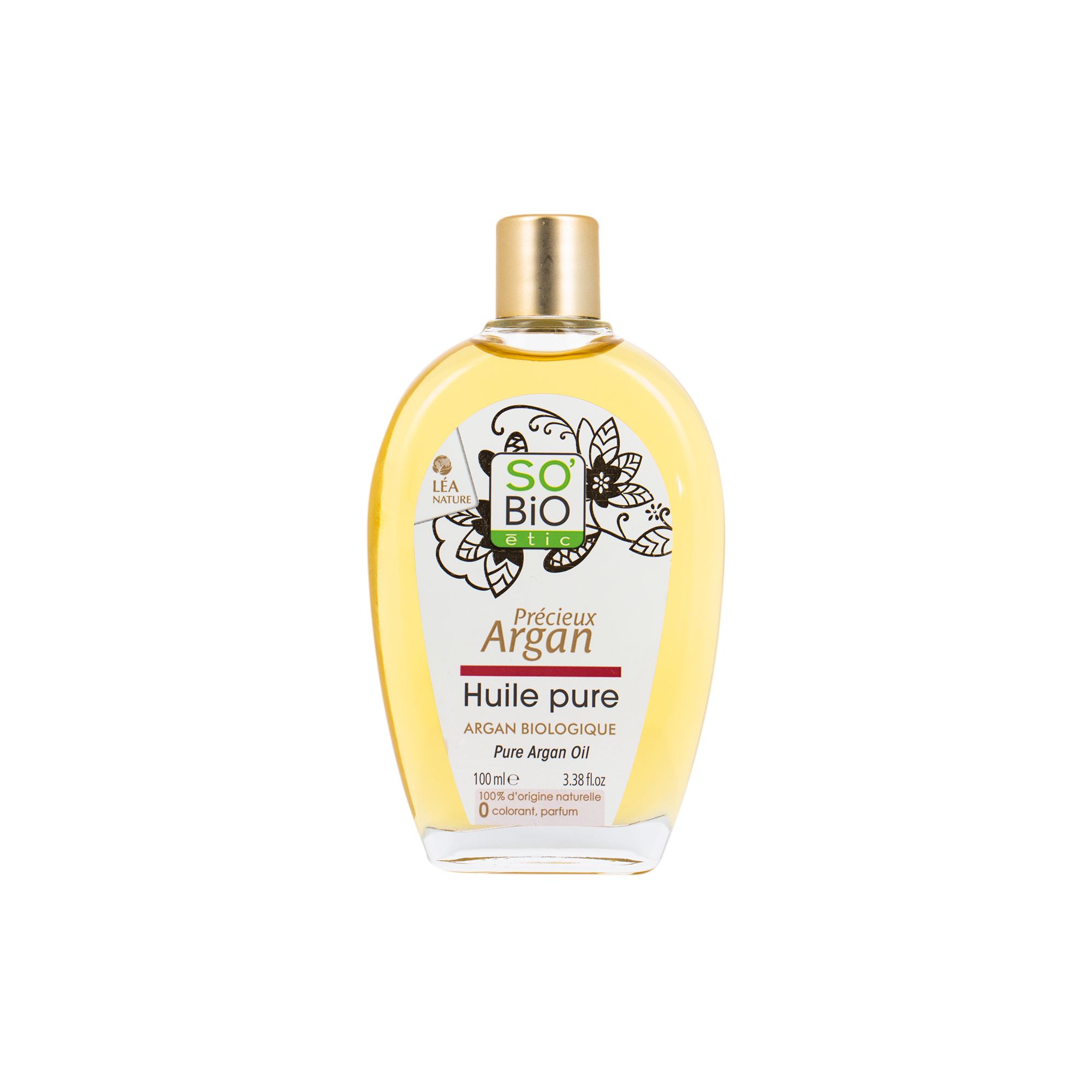 SO'BiO etic| Organic Pure Argan Oil 100ml. ทำให้ผิวหน้าเนียนนุ่ม เติมความชุ่มชื้นได้ดีมาก