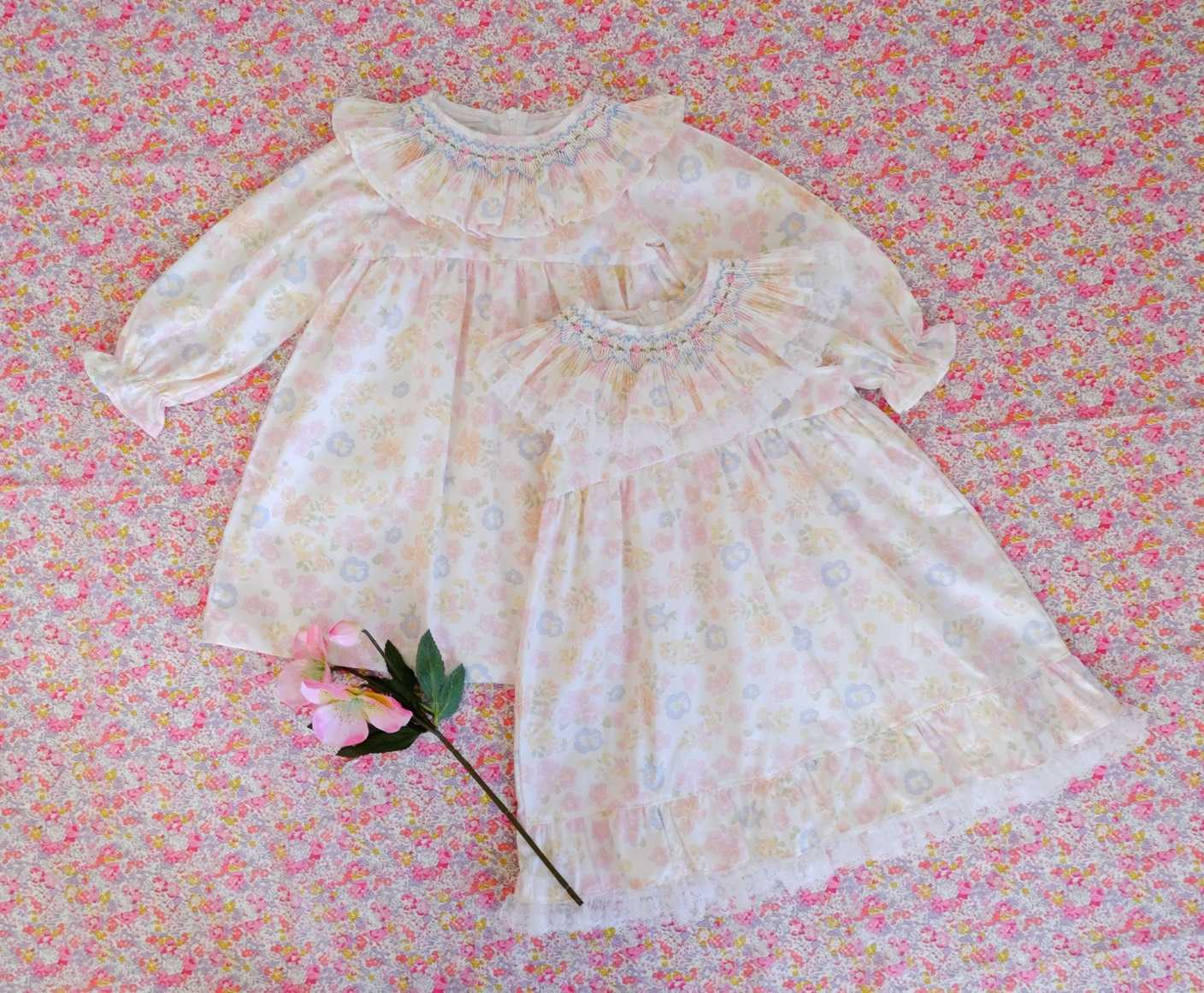 Freesia Dress (Pink) - No Sleeve/Long Sleeve