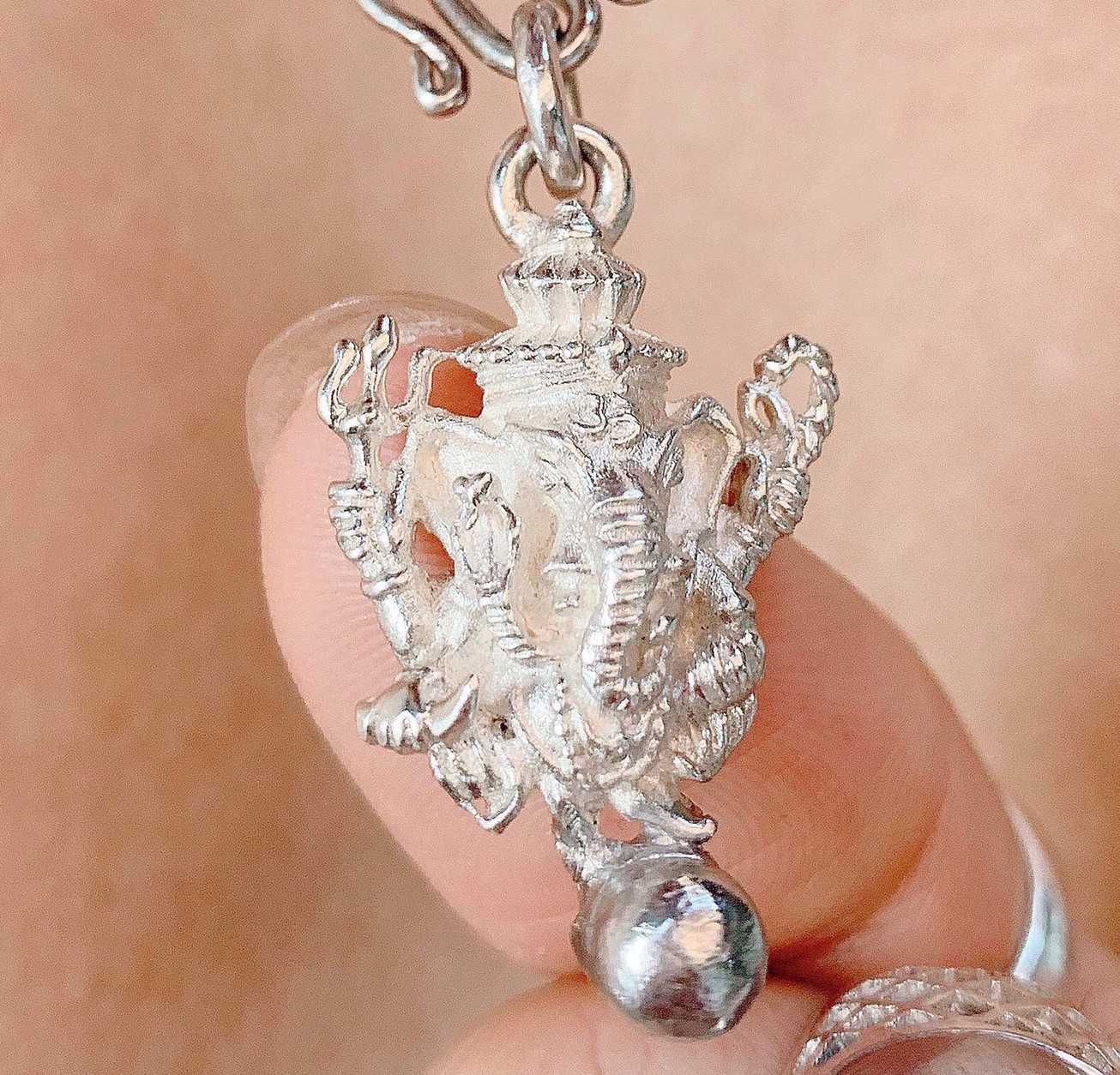 จี้ธาตุพระพิฆเนศ เงินแท้ 