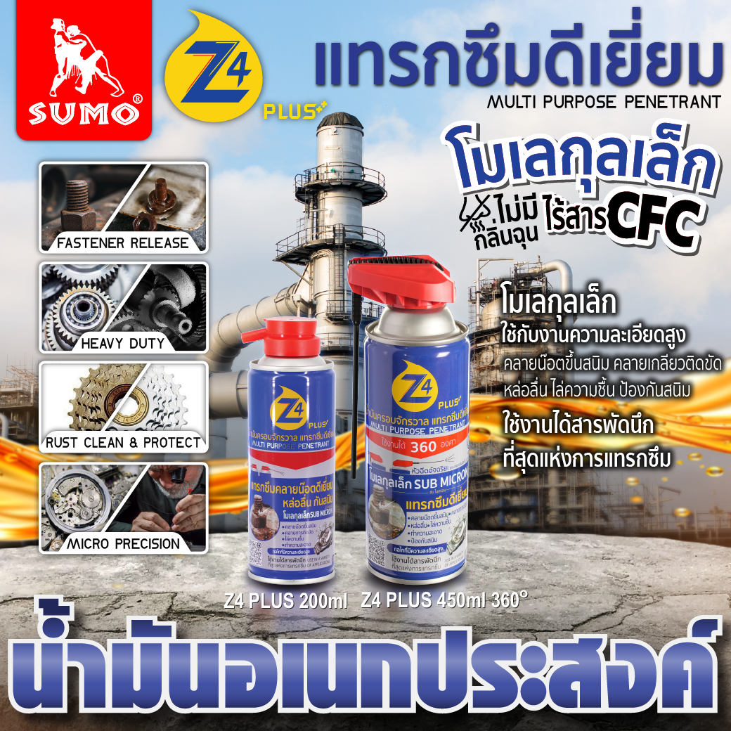 น้ำมันครอบจักรวาล รุ่น Z4 Plus สีน้ำเงิน