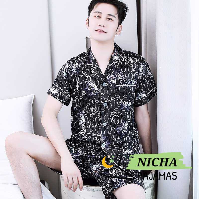 ชุดนอน แขนสั้น ขาสั้น กุชชี่ แมว (ชาย)