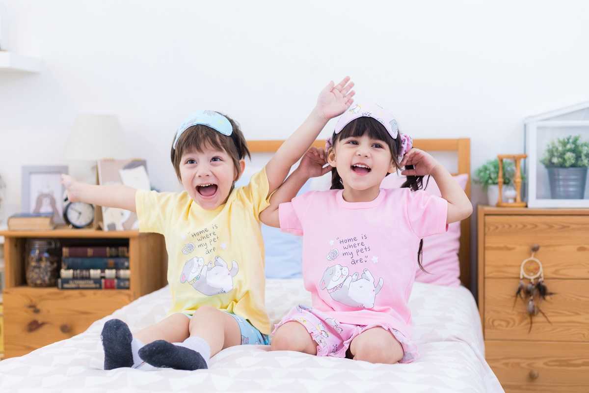 Happy Time KIDS: short pajamas คอกลม
