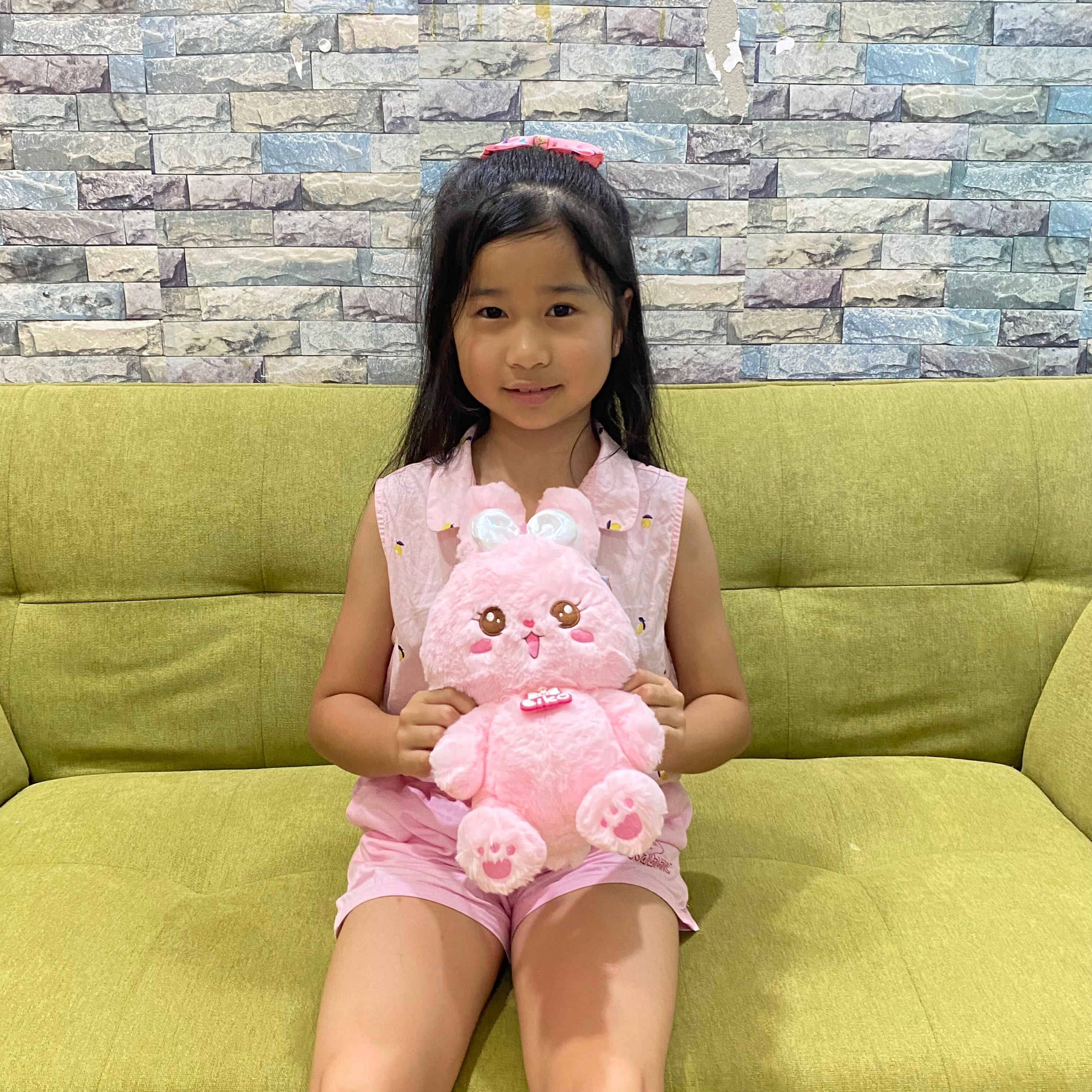 ตุ๊กตากระต่ายเอโกะ Eiko สีชมพู ขนาด S 8-9 นิ้ว แบรนด์เรนฟราวเวอร์