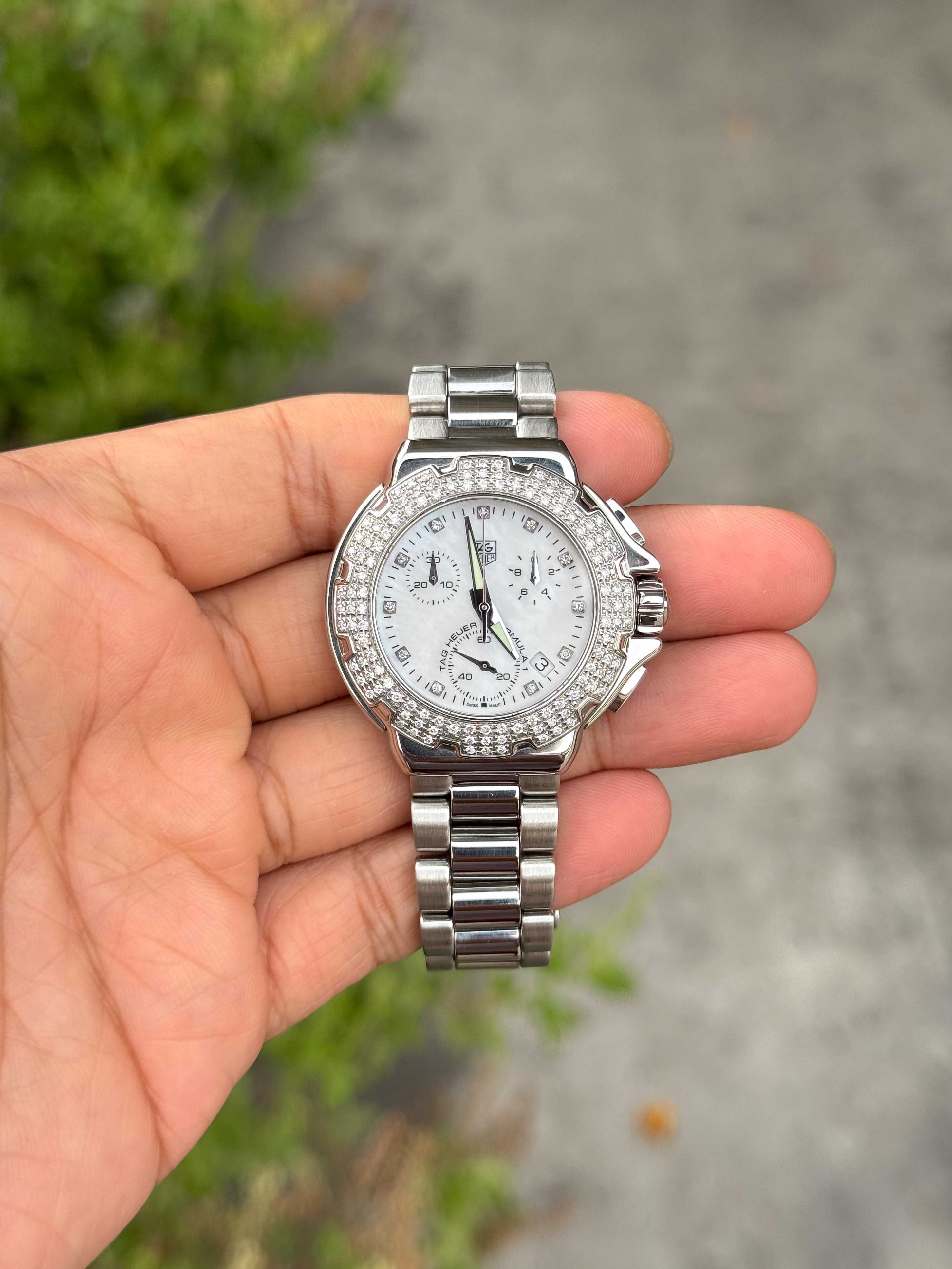 Tag Heuer F1 Full Diamond Chronograph Boy Size Quartz