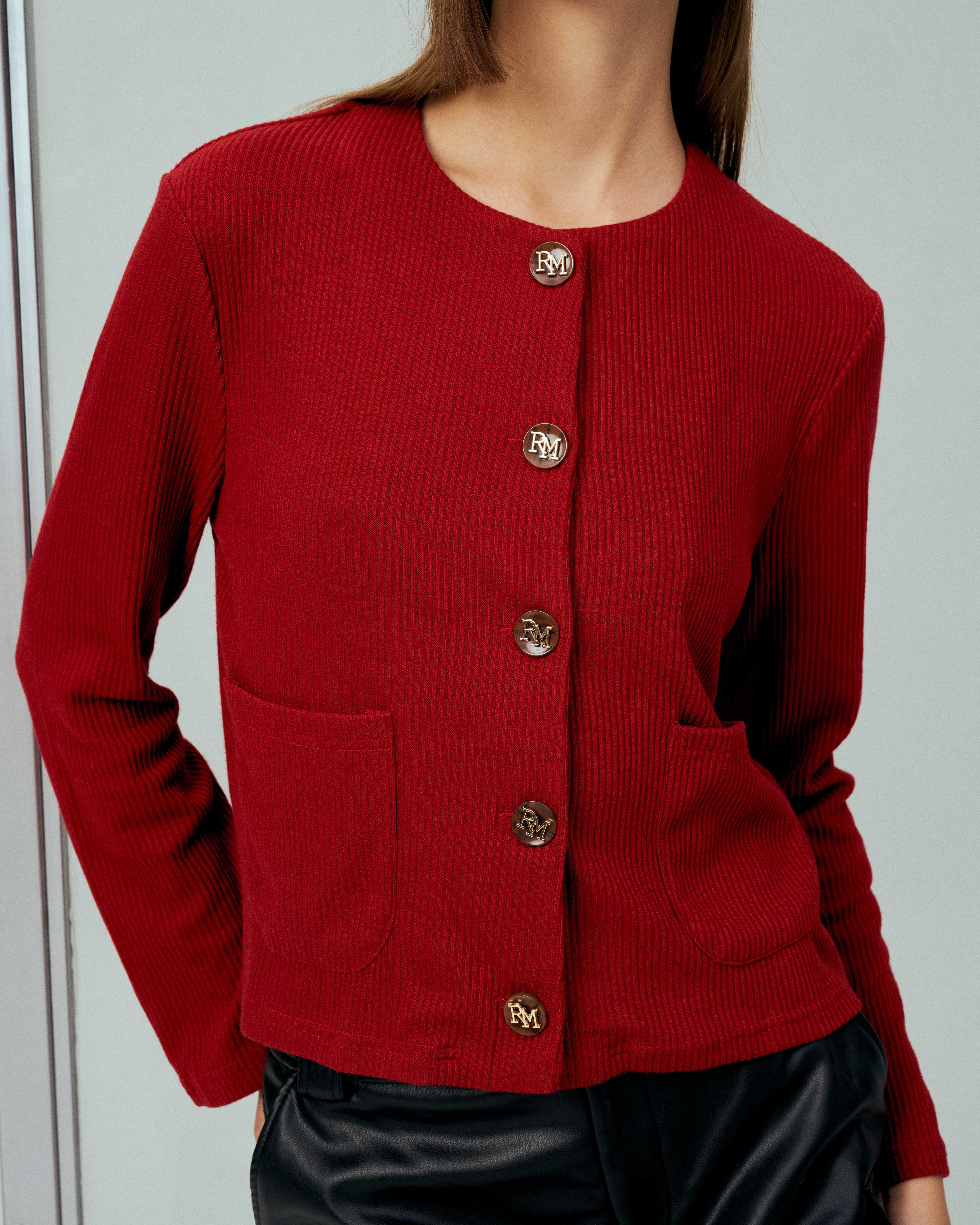 Rally RM Buttons Cardigan (Red)