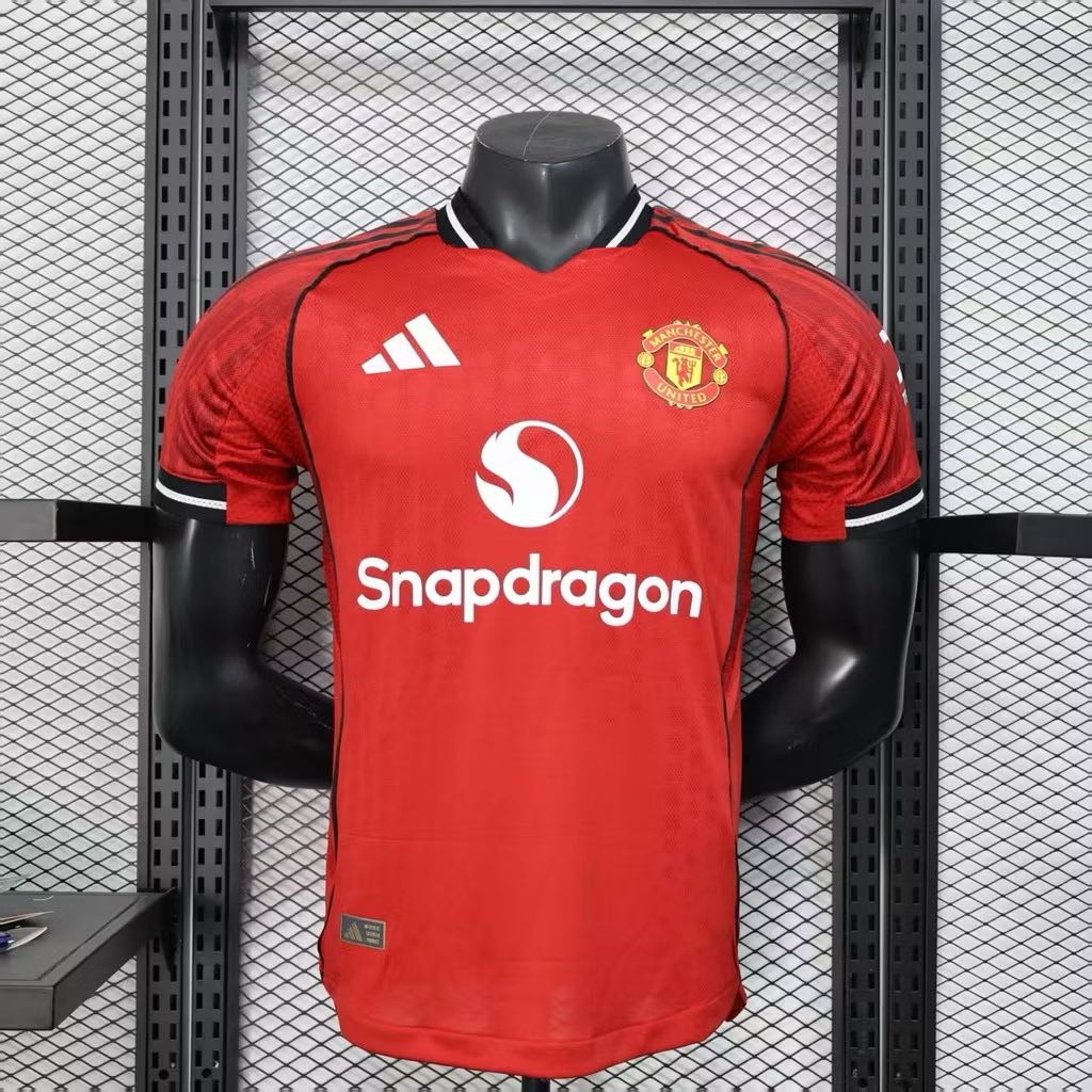 เสื้อฟุตบอลเเมนยู เหย้า สีเเดง เเดง Player Version Manchester United Home Jersey เกรดนักเตะ 2026