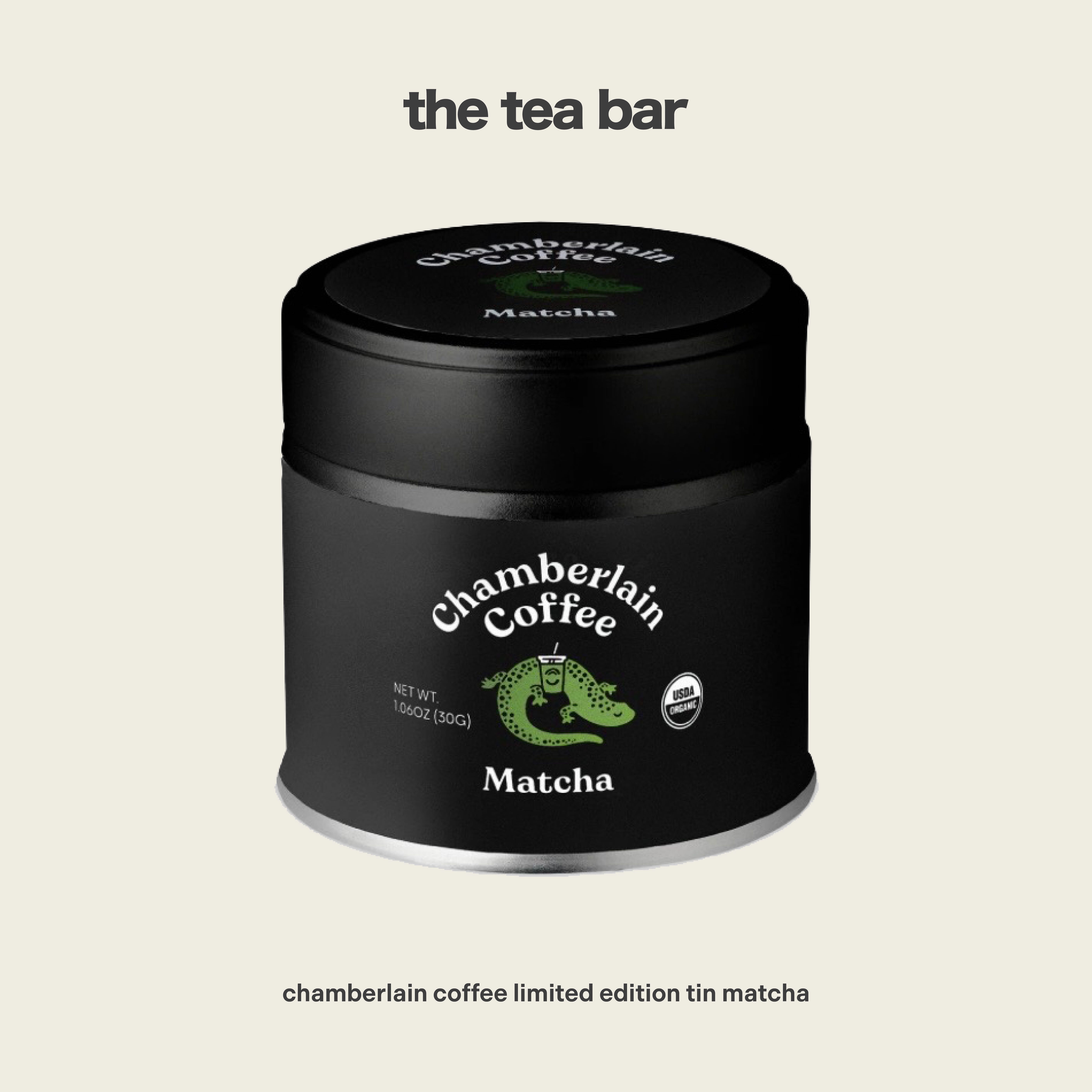 CHAMBERLAIN COFFEE limited edition matcha tin