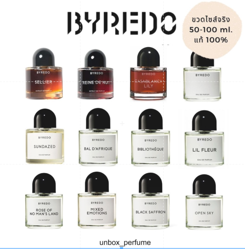 พร้อมส่ง BYREDO EDP 50-100 ml. น้ำหอม ไบเรโด้ ของแท้ 100% ขวดเต็ม กล่องซีล ฉลากไทย Siam Paragon