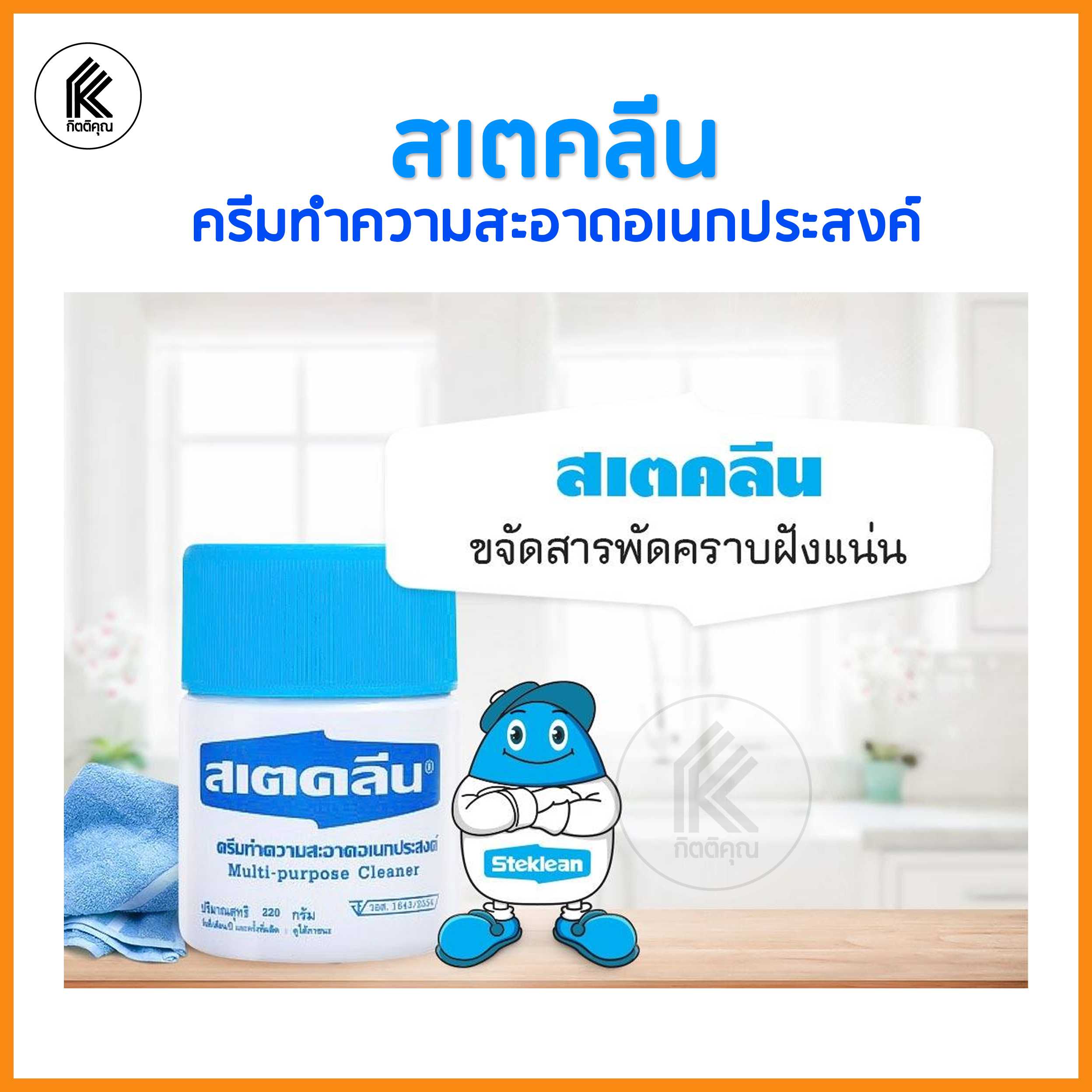 ขจัดคราบ กระเป๋า รองเท้า หนัง สเตคลีน steyclean ครีมทำความสะอาดอเนกประสงค์ multipurpose cleaner