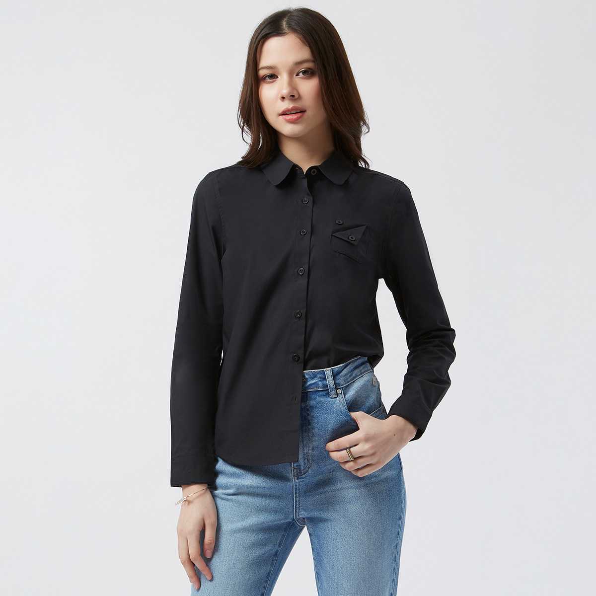 เสื้อเชิ้ตแต่งกระเป๋า | Shirt with Detail Mini Pocket | 04297