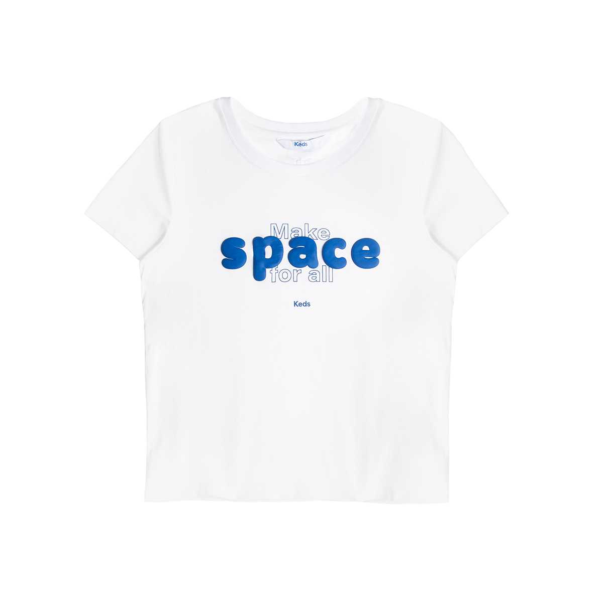 เสื้อยืด Slim Fit รุ่น MAKE SPACE FOR ALL SLIM FIT T-SHIRT สีขาว F24APT02018