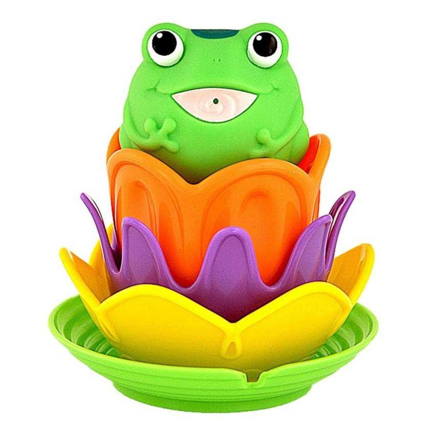#ของเล่นในน้ำ Munckin : MNK24024 Magic Color Lily Pad Stackers