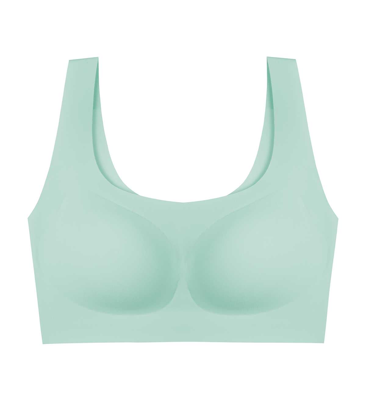 NEW sloggi 10218607 sloggi ZERO Feel 2.0 Top AX R 7396 เสื้อชั้นในไม่มีโครง สีเขียว