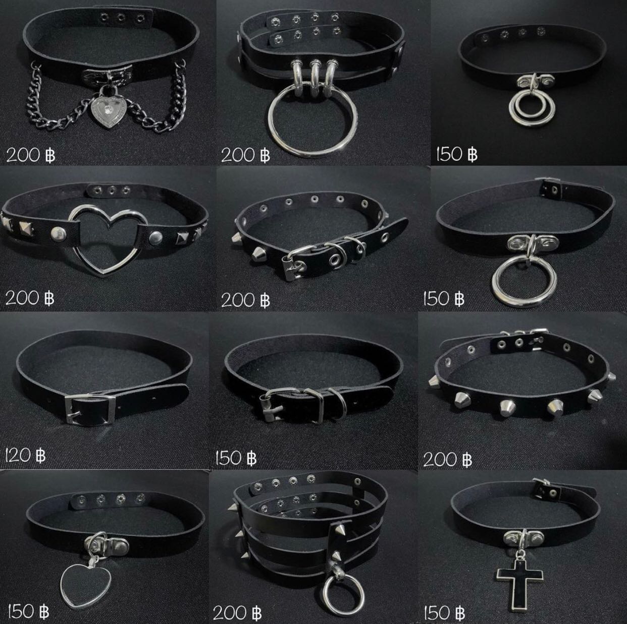 พร้อมส่ง🖤โชคเกอร์คอหนัง