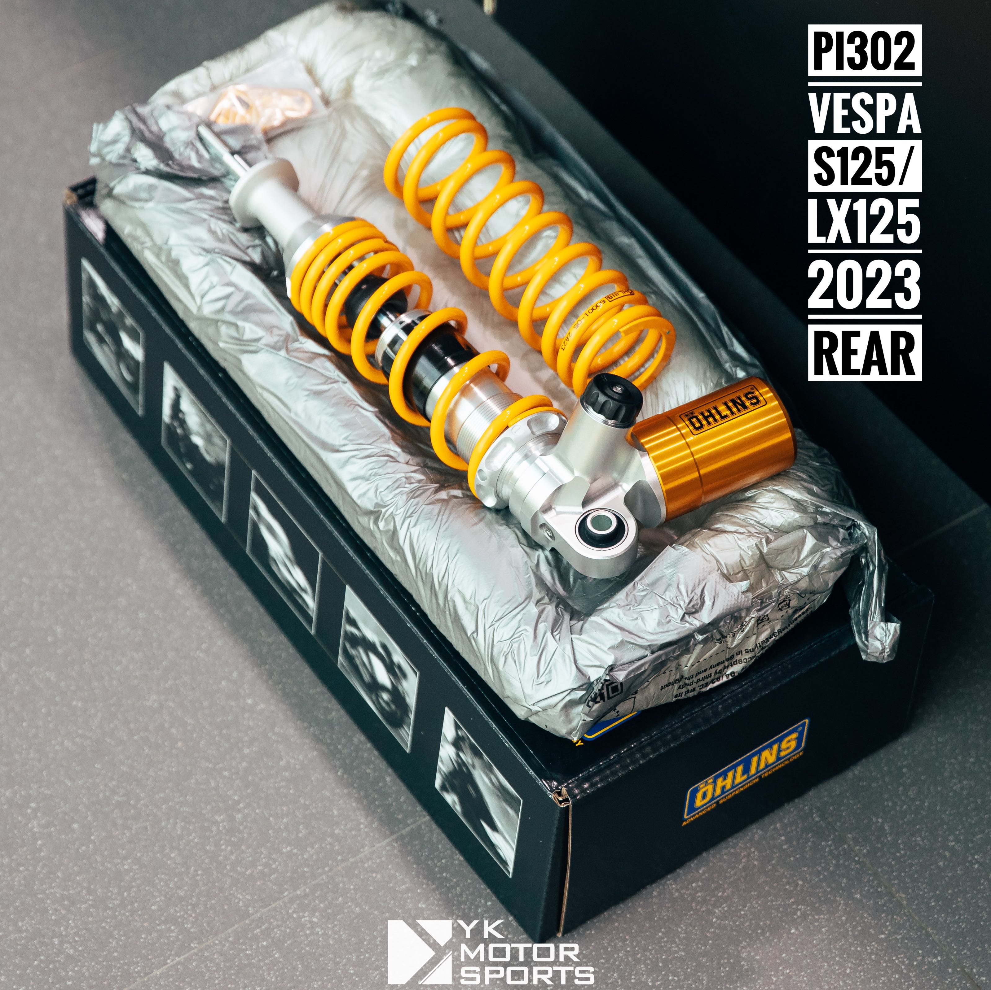 Pi302 โช๊คหลัง Ohlins รุ่น Vespa S และ LX 125 2023