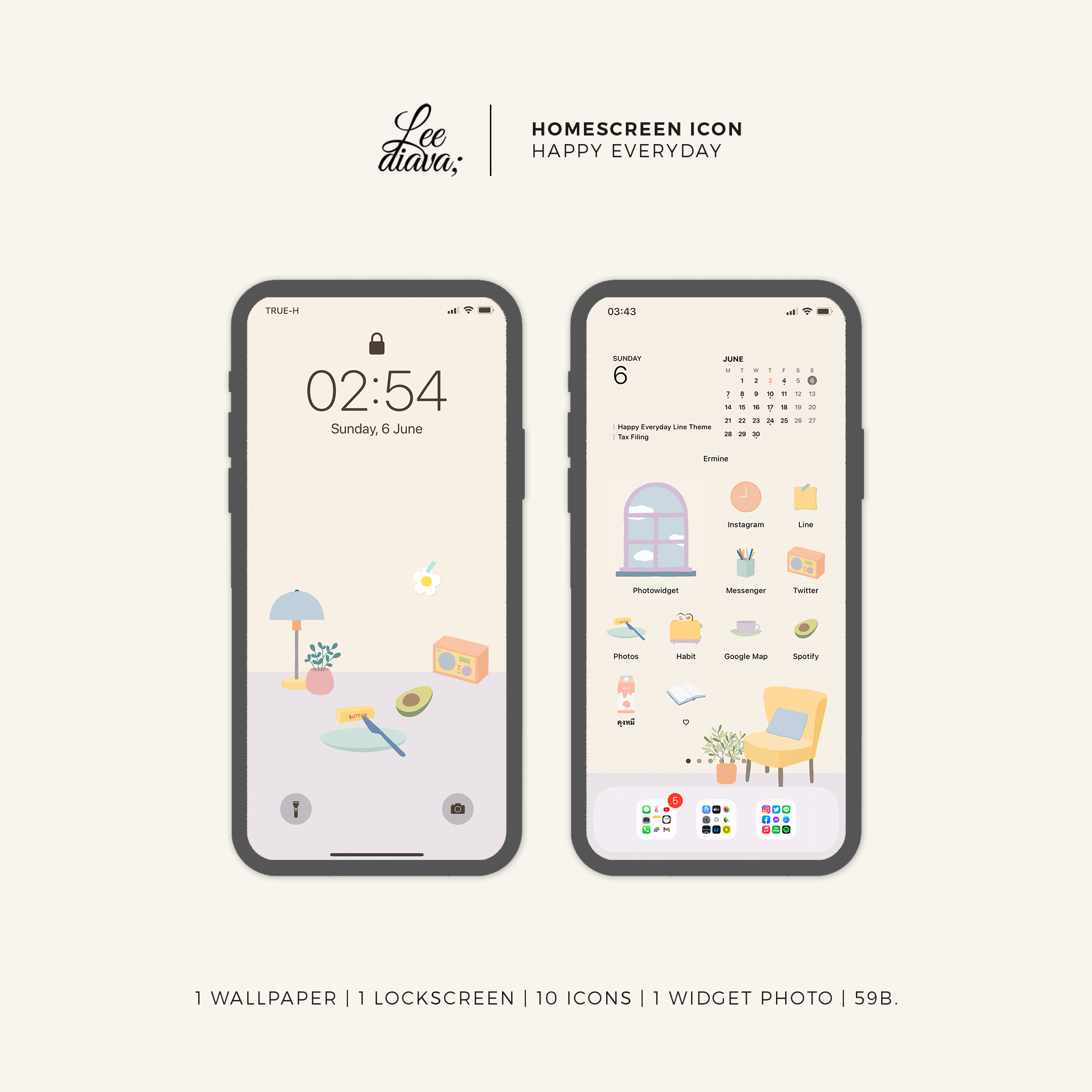 HOMESCREEN ICONS: HAPPY EVERYDAY