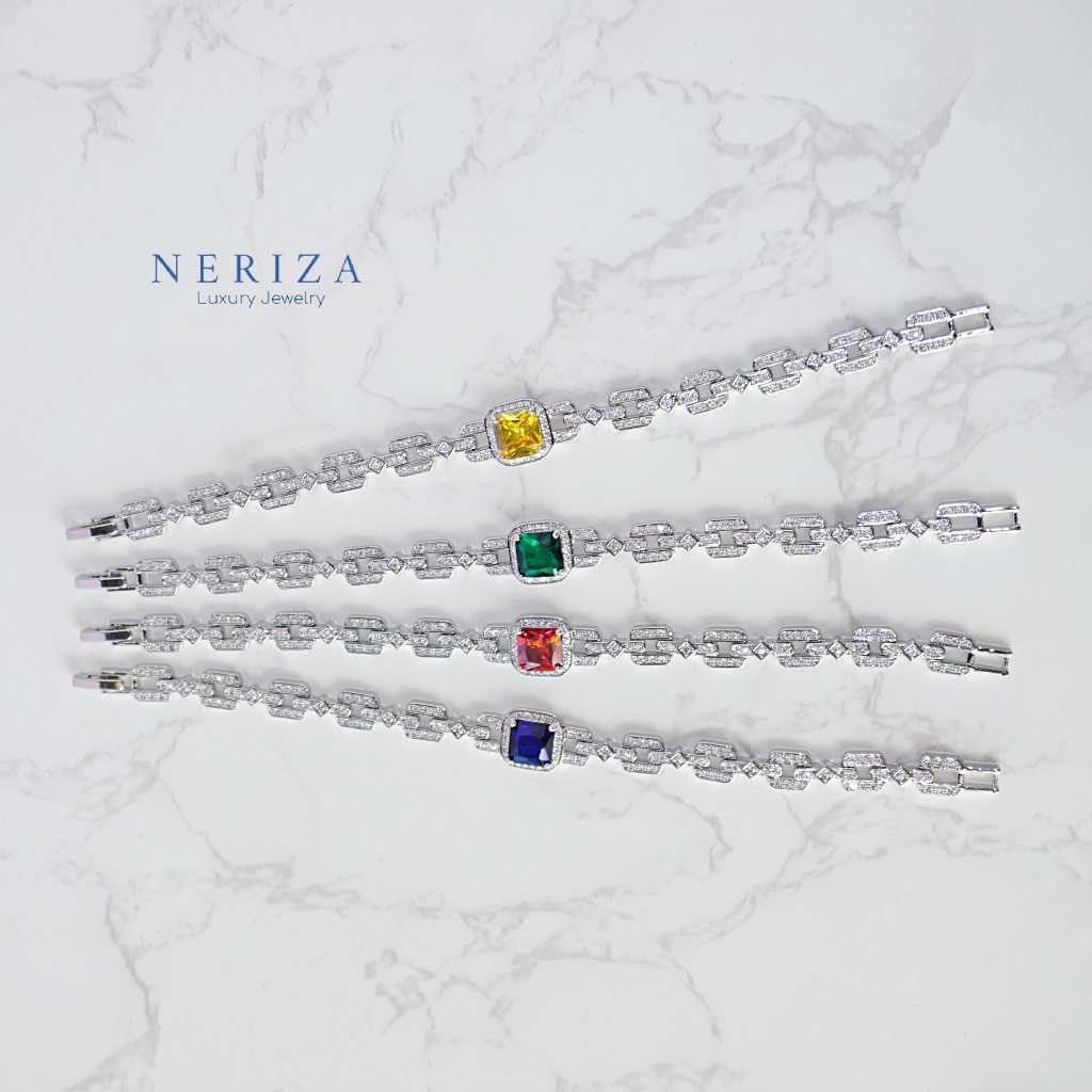 ข้อมือเพชรสังเคราะห์เกรดพรีเมี่ยม รหัส NB045