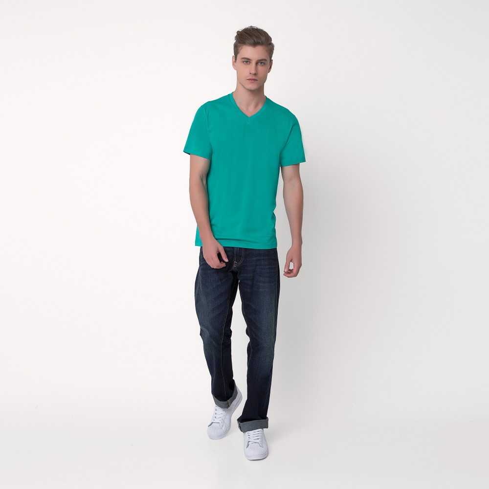 Jersey V-Neck - Persian Green