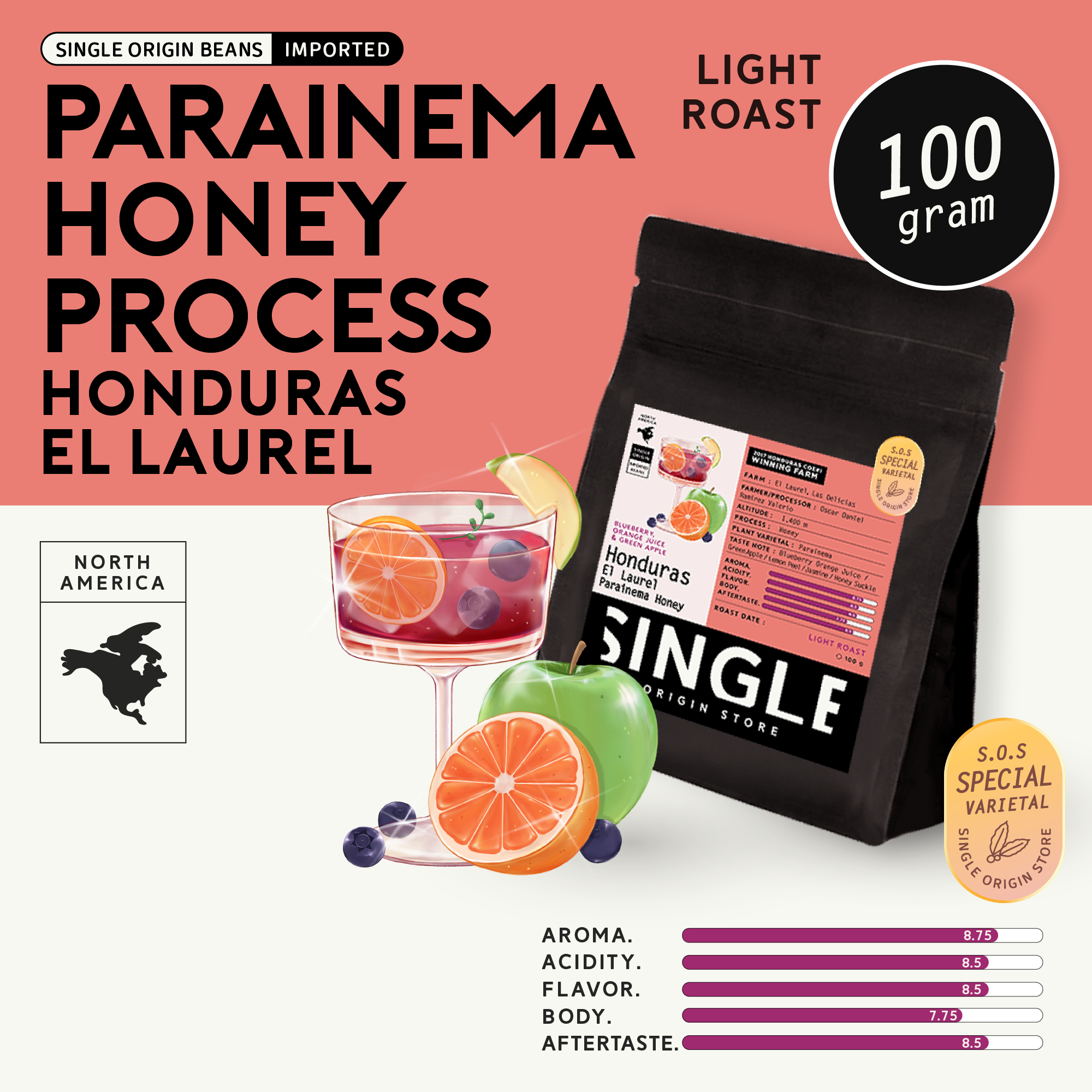 Honduras El Laurel Parainema Honey