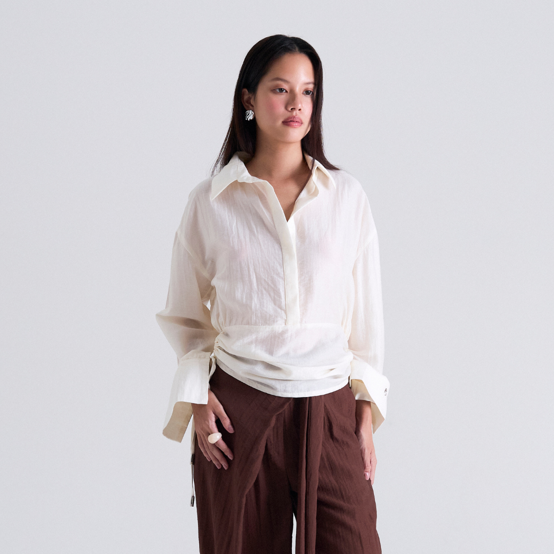 Plush Studios Maria Shirt เสื้อเชิ้ตผ้านุ่ม เบา สบาย สวมใส่ได้ 2 แบบ
