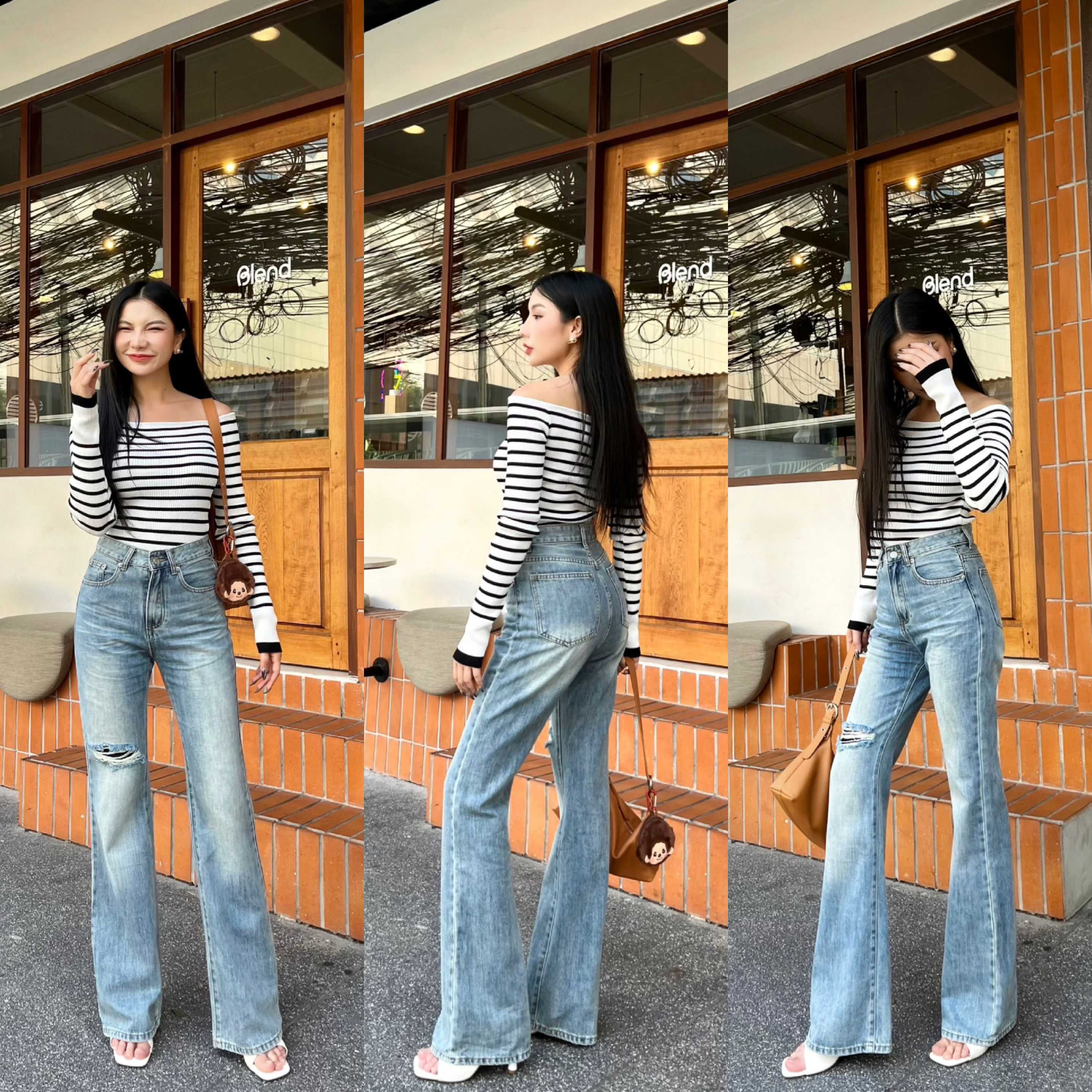 TLP0528 Olympia High Waist Flared Jeans
