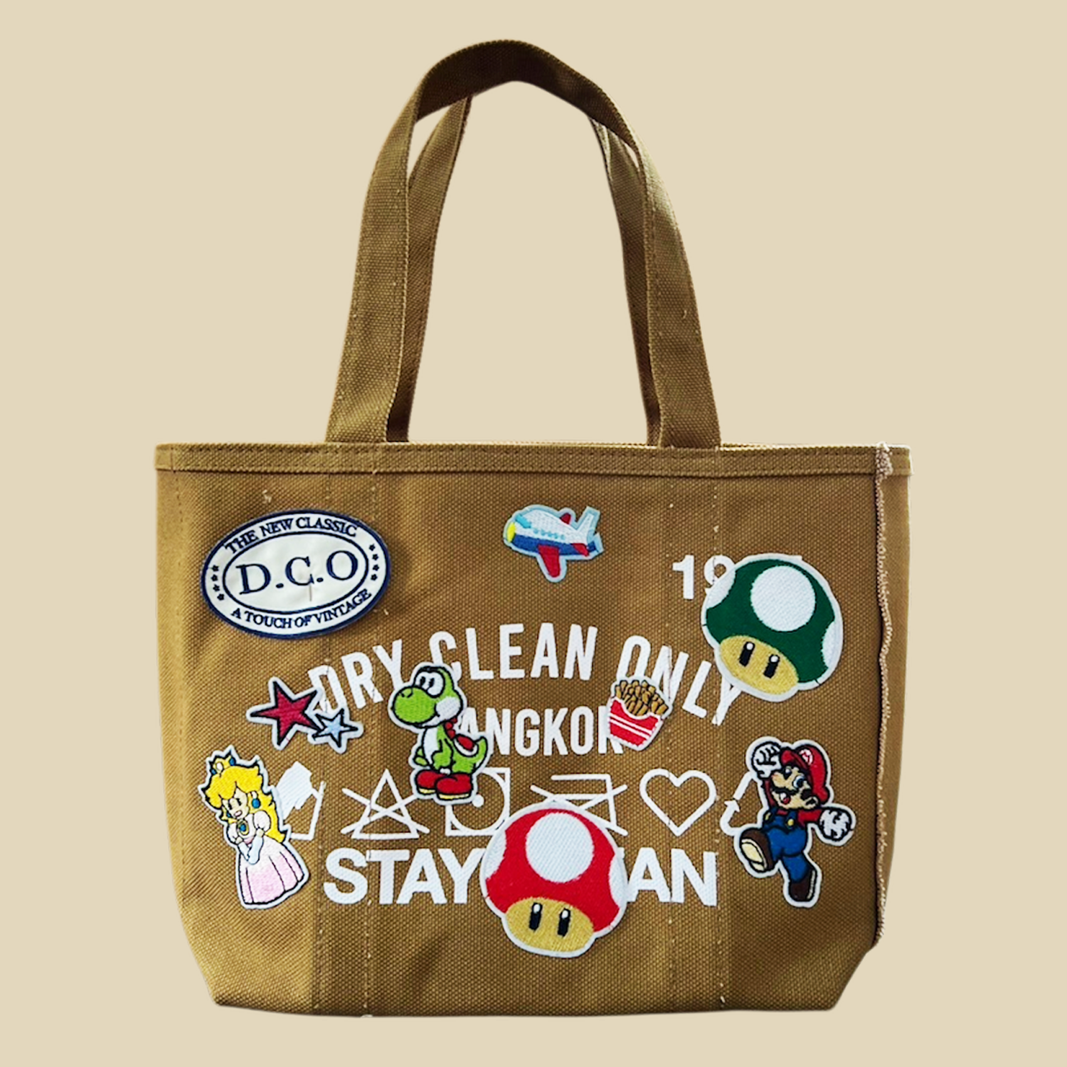 MINI TOTE PATCH ( BROWN )