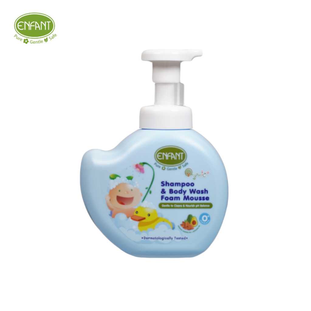 ENFANT (อองฟองต์) Organic Plus Shampoo & Body Wash Foam Mouse อาบน้ำสระผม มูสโฟม  400ml.(AENHF4B)