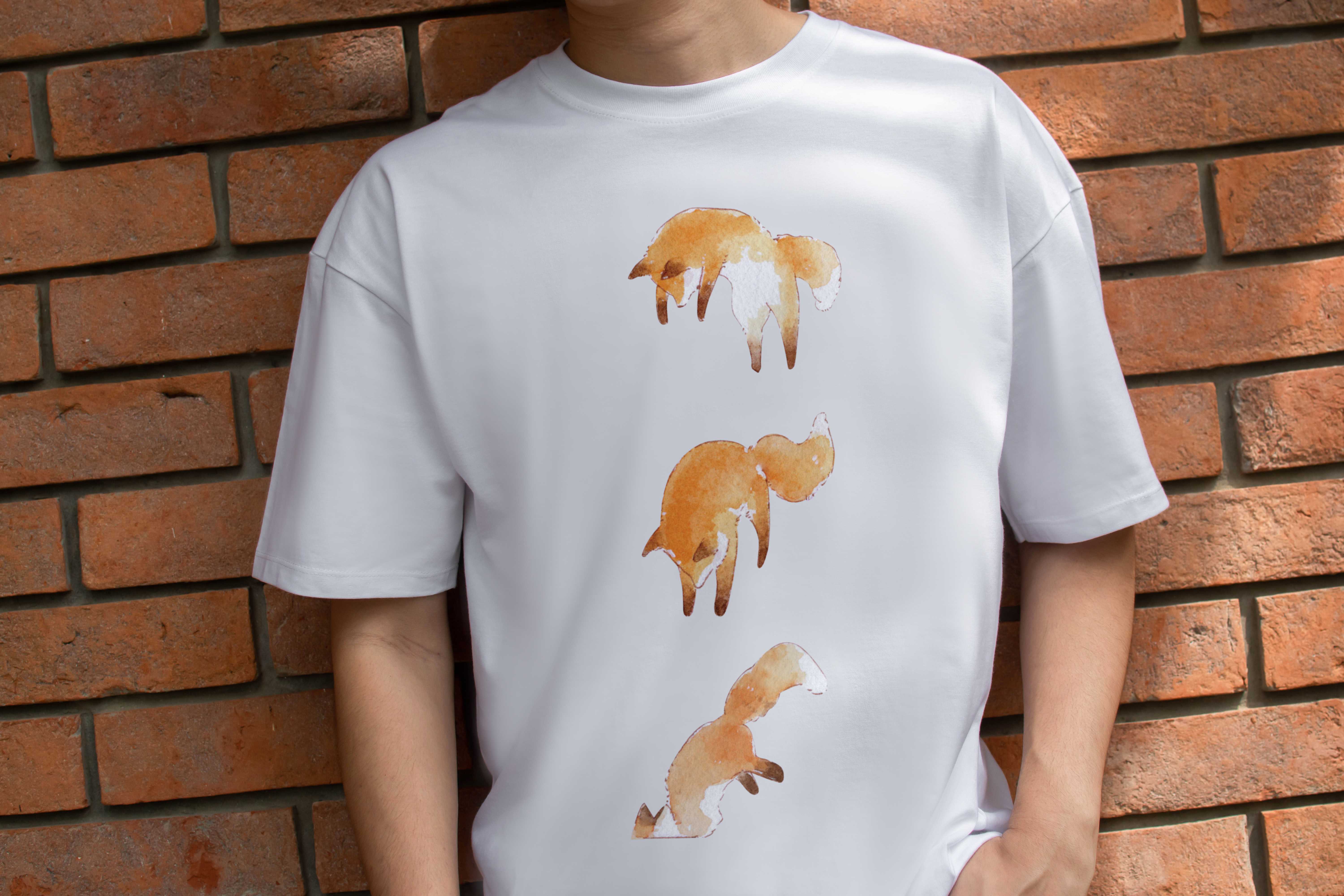 Oversized T-shirt เสื้อยืดโอเวอร์ไซส์สกรีนลายเจ้าจิ้งจอก