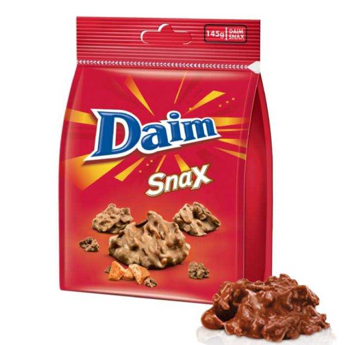 chocolate  Daim snax  Net:145 g. BBF.18/09/25