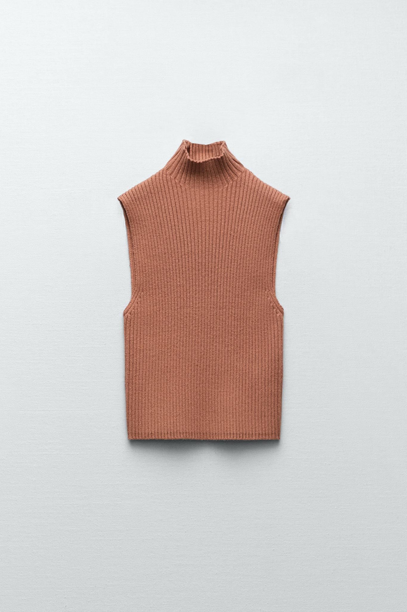 Zara RIBBED KNIT TOP