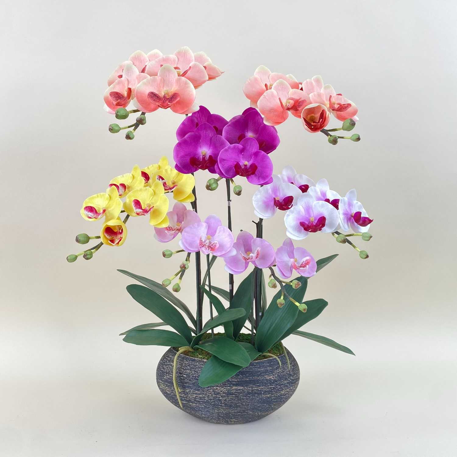 กระถางกล้วยไม้ประดิษฐ์จัดผสมสี CR-67-17