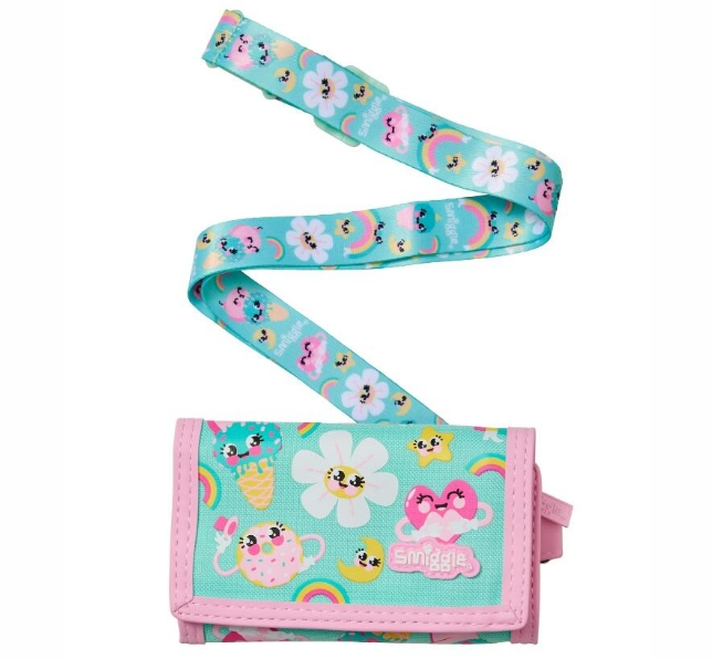 พร้อมส่งในไทย💖 Smiggle Wallet กระเป๋าตังค์ กระเป๋าเงิน ลายทานตะวัน รุ่นมีสาย ของแท้🎁