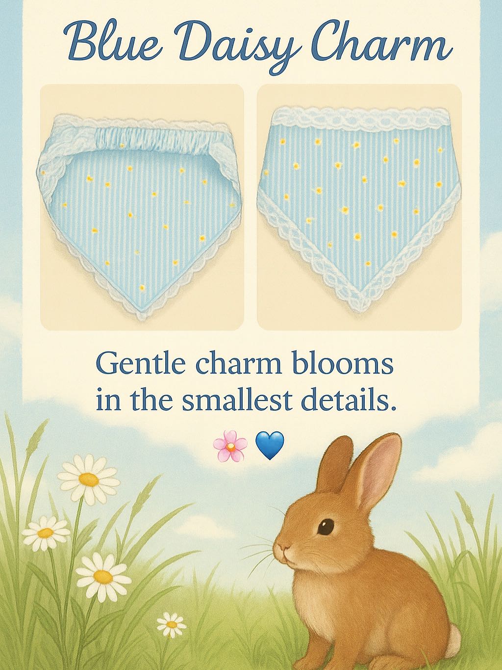 Blue Deisy charm 