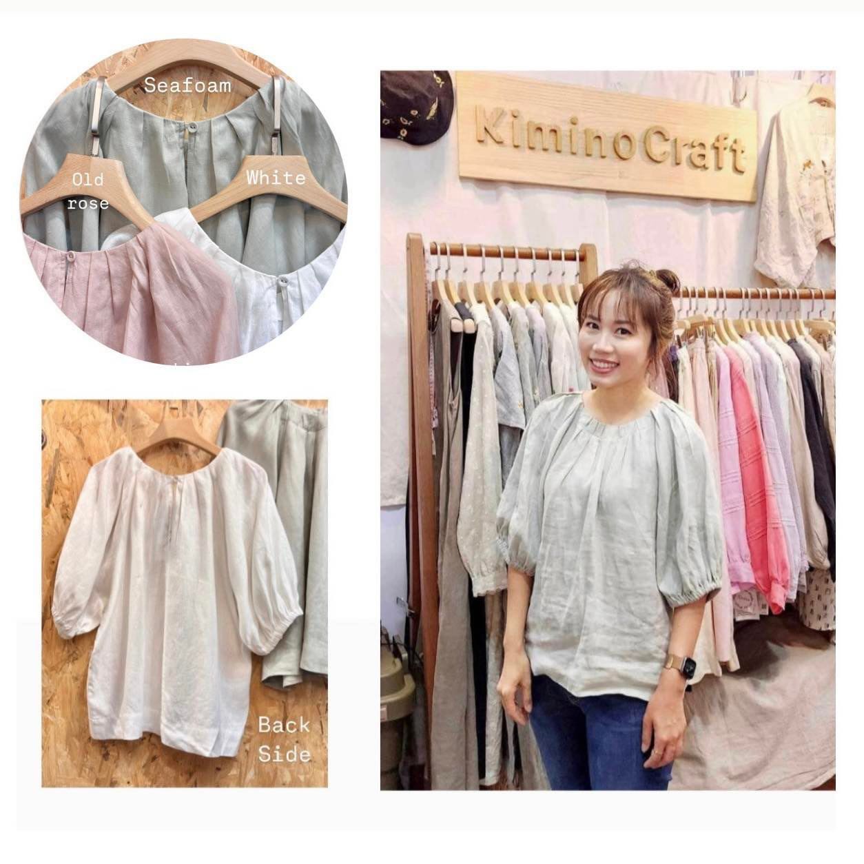 ✨เสื้อพรีเมียมลินินญี่ปุ่นฟอกแขนพอง 1 #ใหม่มีจำกัด
