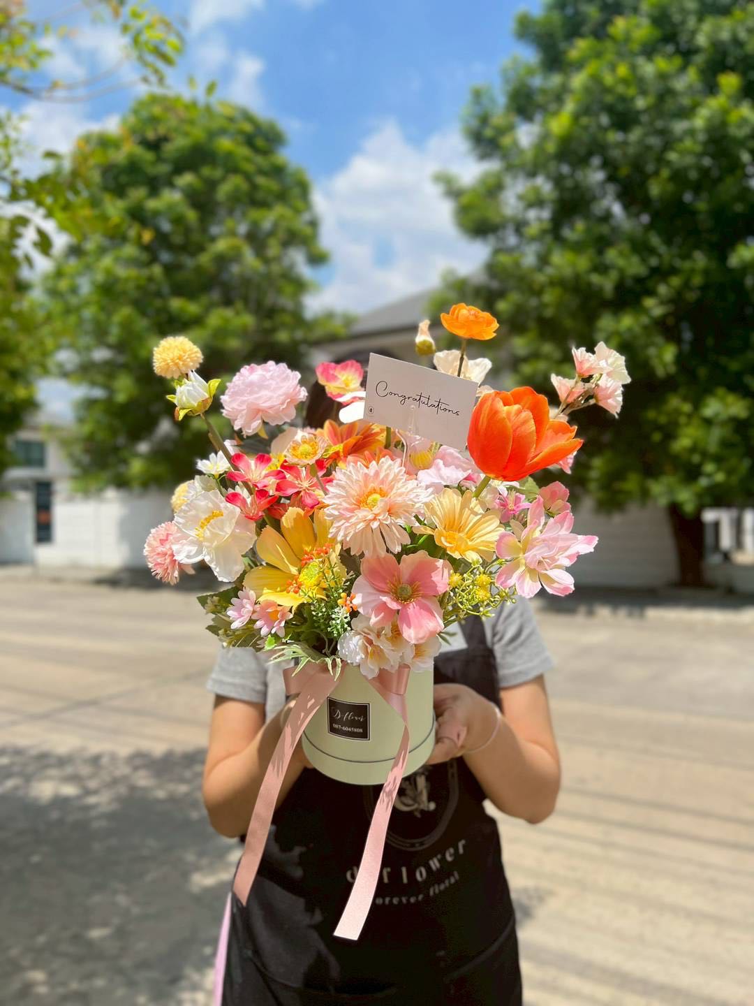 Fower box กล่องดอกไม้ประดิษฐ์