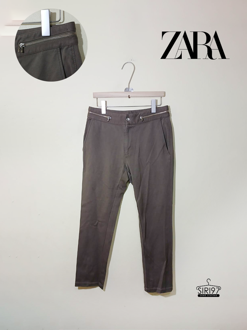 กางเกงขายาว ZARA MAN สีกากี สภาพ85%