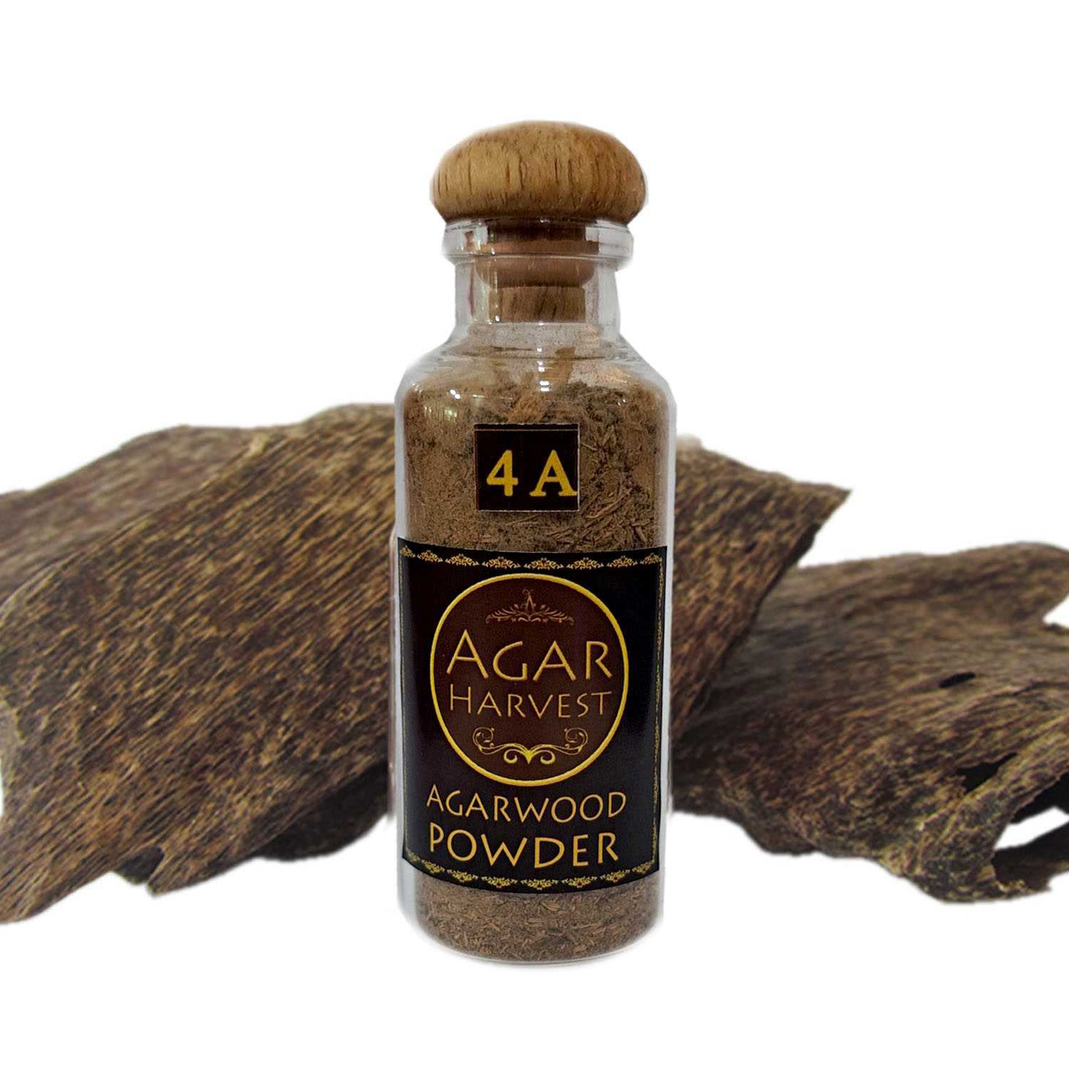 ไม้กฤษณาบด ไม้หอม อโรม่า ผงไม้หอมมงคล ปรับอากาศ  Agarwood Powder (Excellence Grade 4A) 1 ขวด 12 กรัม