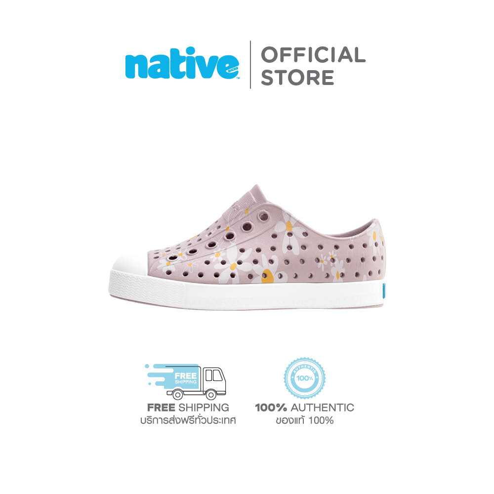 Native รองเท้ากันน้ำเด็กเล็ก EVA รุ่น Jefferson Print Shell White/Shell White/Retro Candy