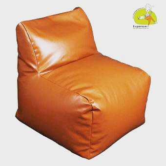 เก้าอี้ BeanBag ทรงโซฟาเดี่ยว-วัสดุหนังเทียม PVC-สีน้ำตาลอ่อน  (ผ้าเปล่า) None Filling