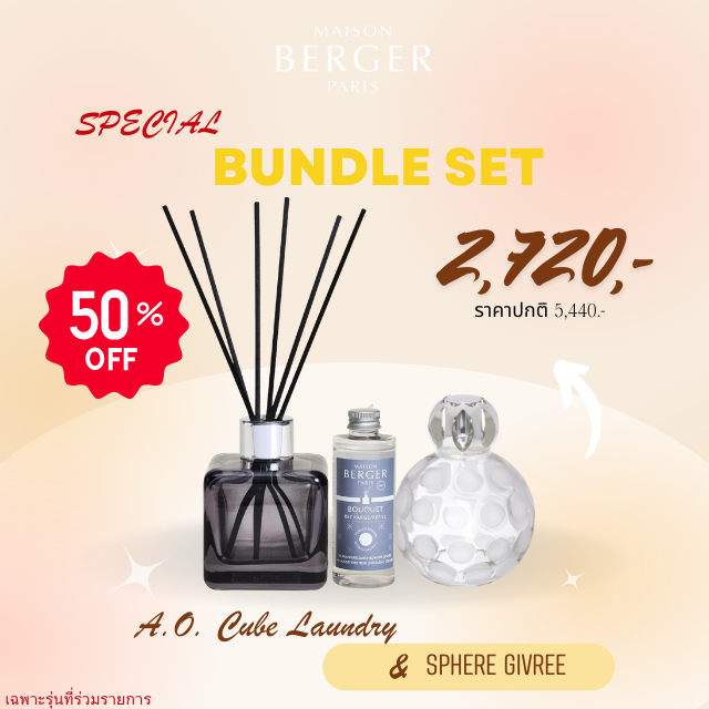 SPHERE GIVREE  ก้านกระจายสูตรกำจัดกลิ่นไม่พึงประสงค์ในห้องซักรีด ขนาดน้ำหอม100 ml.