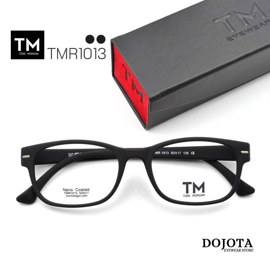 กรอบแว่นทรงเหลี่ยม Toni Morgan รุ่น TMR1013 สีดำ น้ำหนักเบา ยืดหยุ่นได้ดี