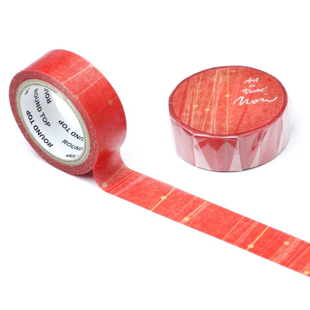 เทปตกแต่ง ATELIER NOIR - MASKING TAPE / BROCADE YARN(VERMILION)