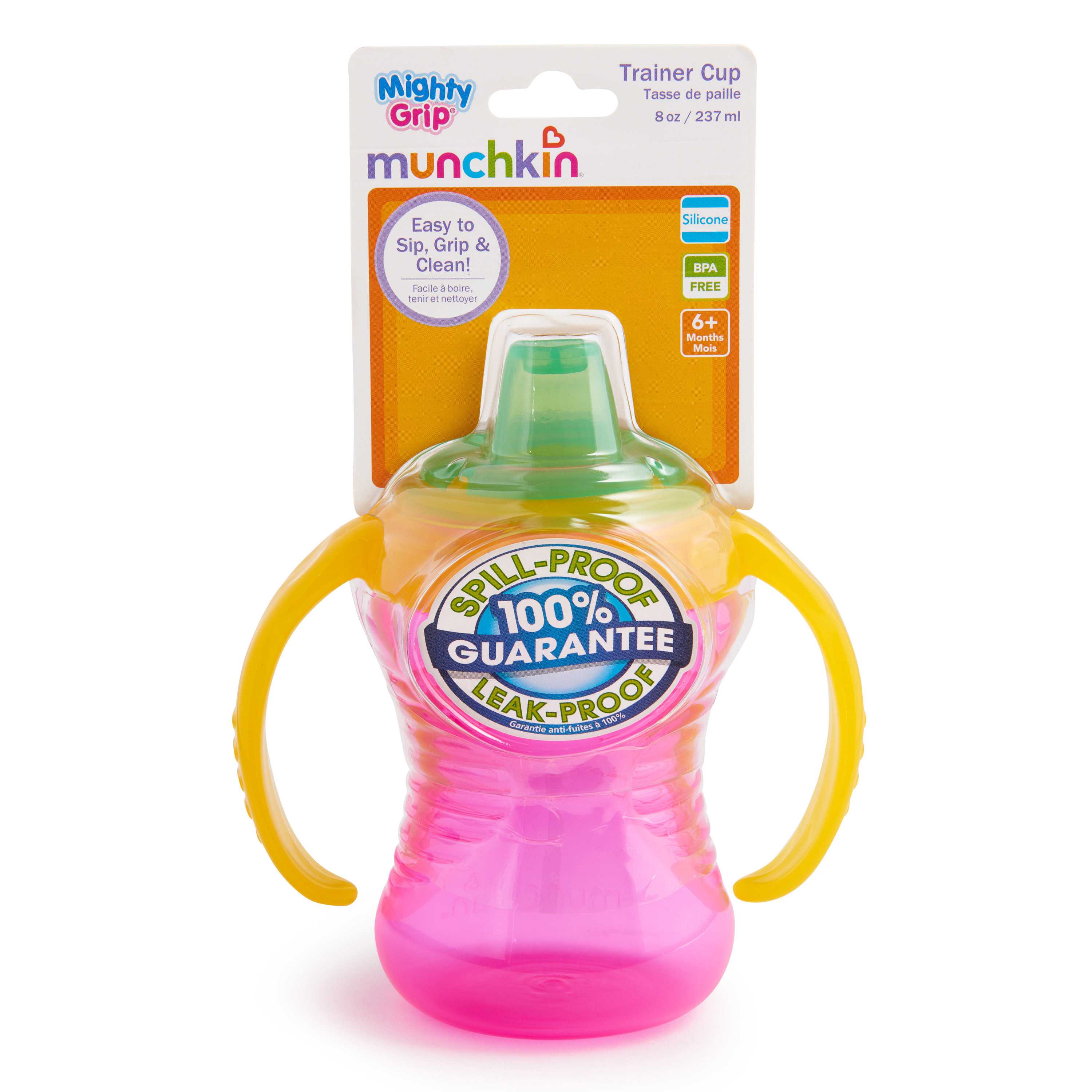 #แก้วหัดดื่ม Munchkin : MNK40027 Mighty Grip 8oz Trainer Cup