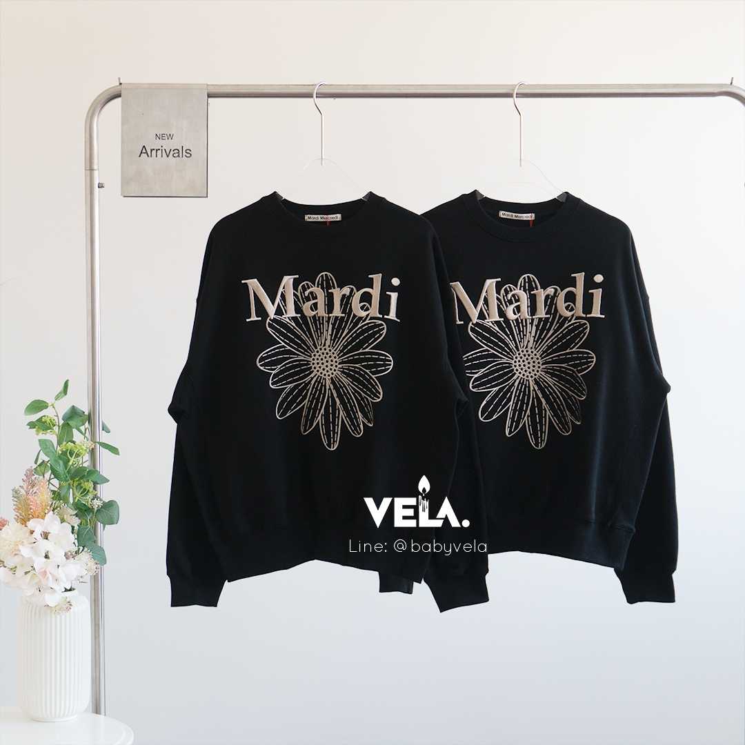 Mardi Sweatshirt Flowermardi Needlework (Black Beige)