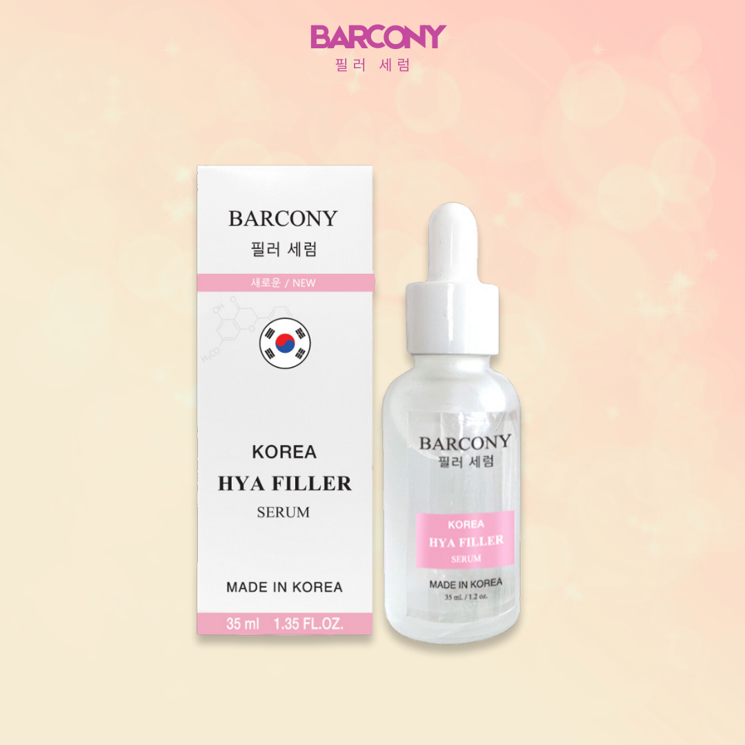 Barcony Korea Serumสีชมพู เซรั่มเกาหลี ไฮยา ฟิลเลอร์ เติมเต็มร่องลึก ผิวอุ้มน้ำ ฟู ผิวขาว 35 ml.