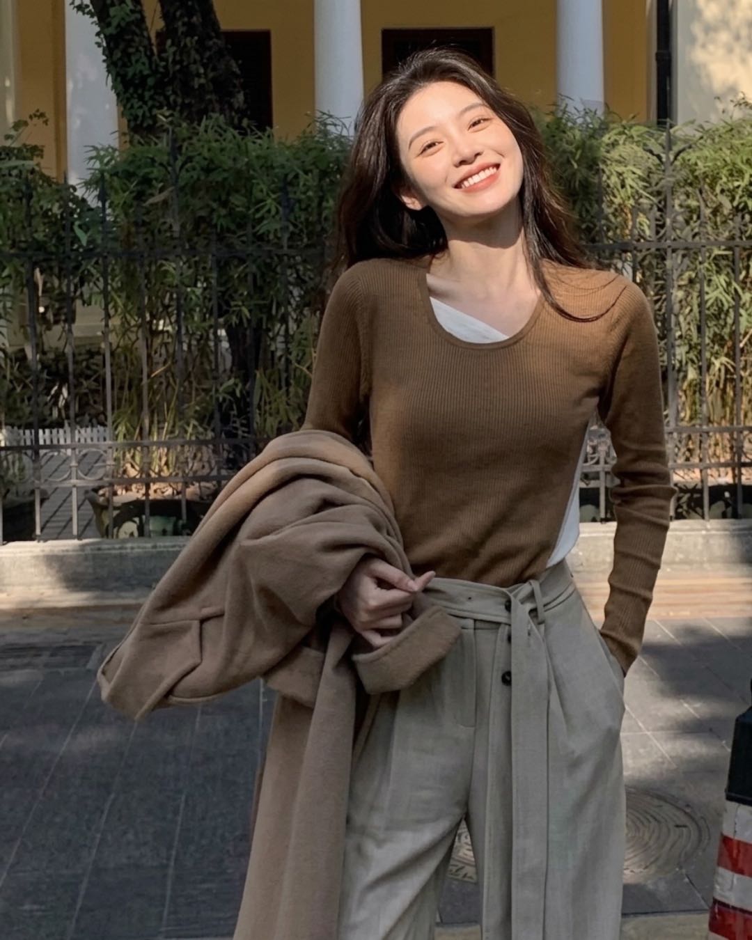 #bjknittingtop231215 (650THB)—brown—