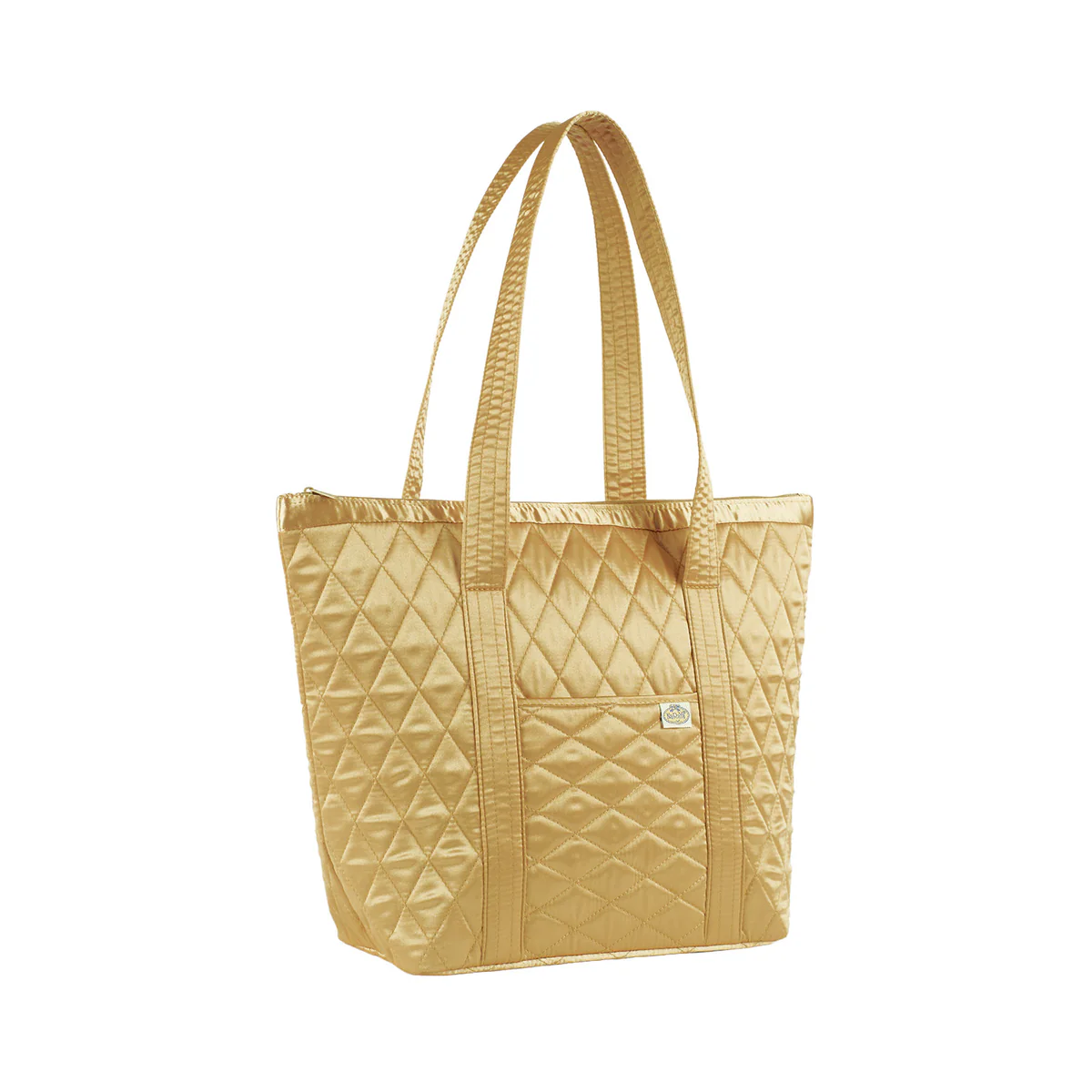 กระเป๋าสะพายไหล่ใบใหญ่ ผ้าซาติน สีทอง แบรนด์นารายา NaRaYa Satin Shoulder Bag 
