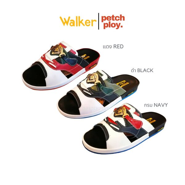 WALKER รุ่น M4912 รองเท้าแตะผู้ชาย วอกเกอร์ รองเท้าหนังแท้ 4912