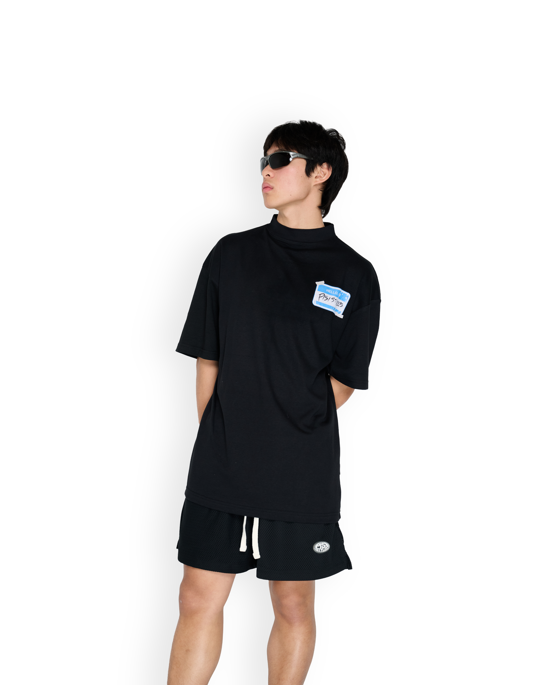 ☄️ เสื้อ Hello, I’m PISI STYLES Parody-VETEMENTS T-Shirt Oversized เสื้อล้อเลียน | Blue-Black